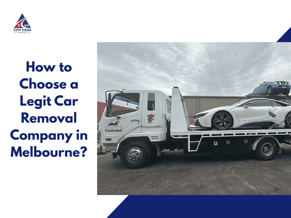 Car removal truck picking up a damaged vehicle in Melbourne, showing a legitimate car removal service with free towing and on-site payment