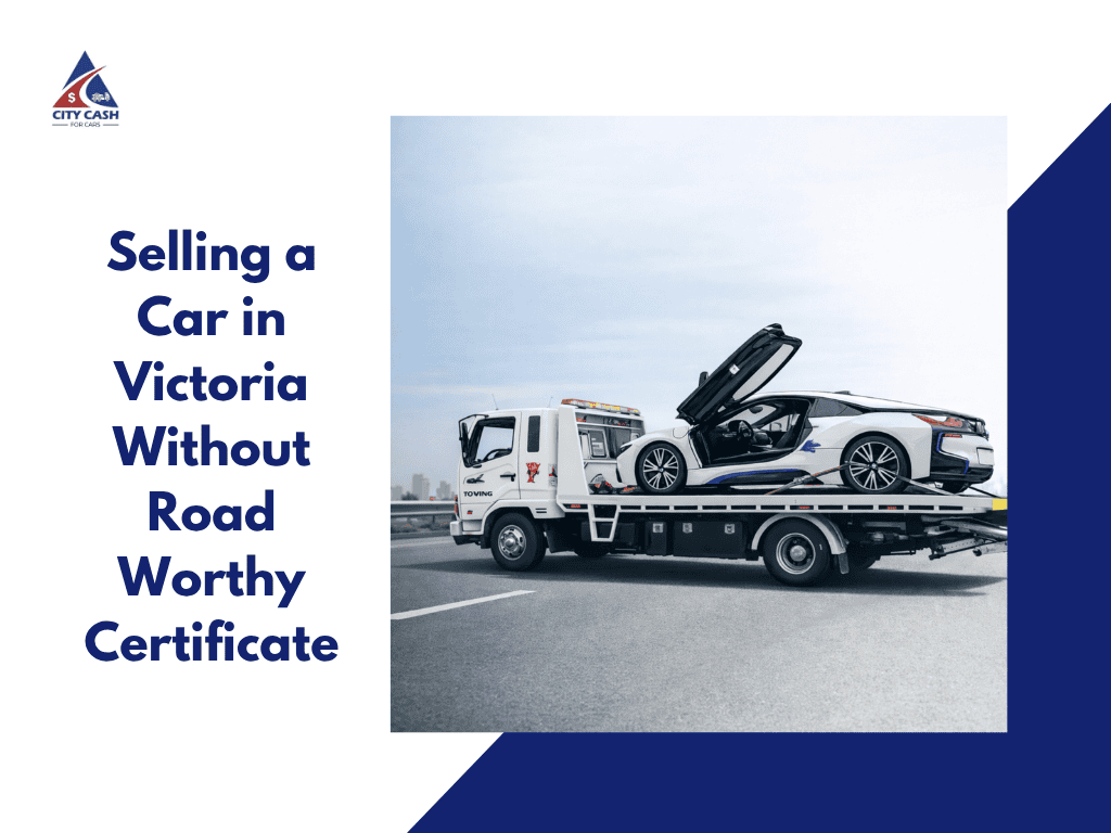 A professional tow truck service assisting a owner with selling a car in victoria without rwc.