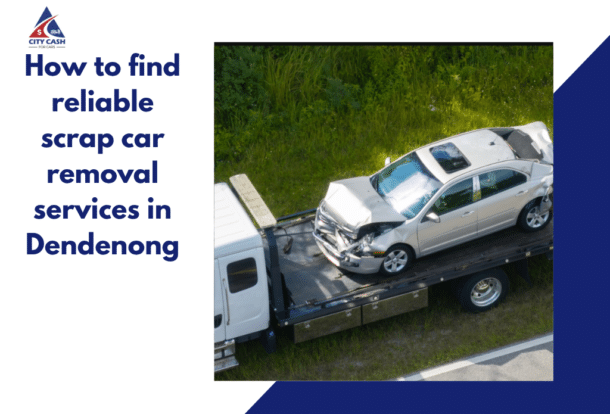 Damaged car being loaded onto a tow truck for free car removal in dendenog