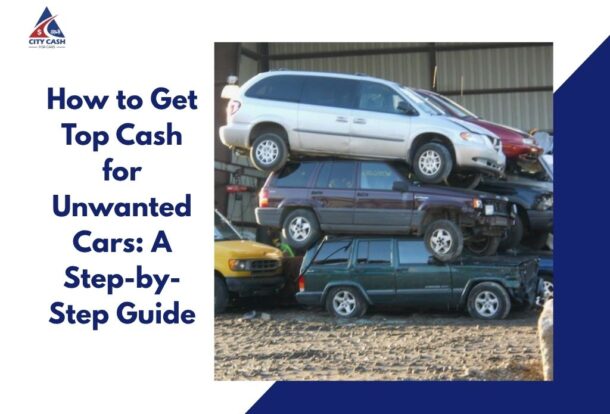 Staked salvage vehicles at a wrecking yard illustrating the process of getting top cash for unwanted cars in Melbourne.
