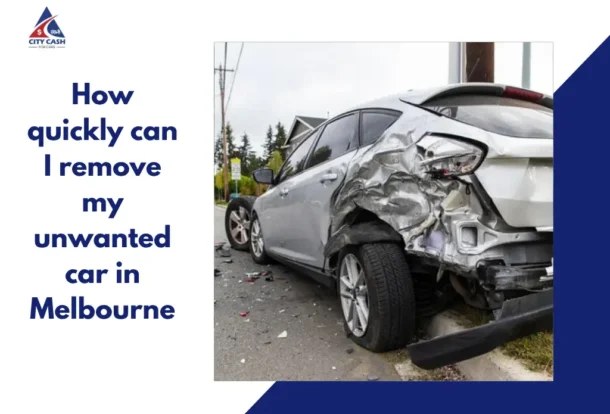 free car removal Melbourne service for unwanted damaged car with rear collision damage