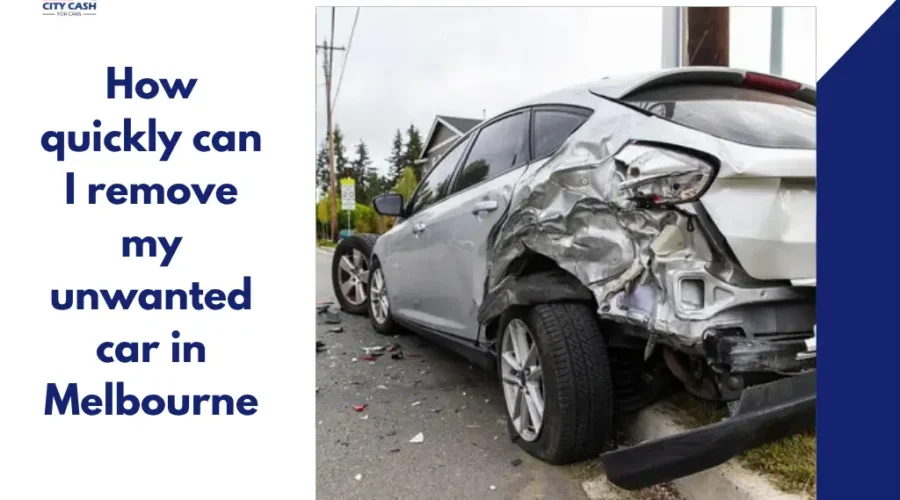 free car removal Melbourne service for unwanted damaged car with rear collision damage