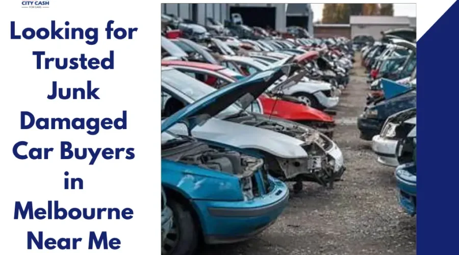 Junk and damaged vehicles parked in an auto salvage yard, representing trusted junk damaged car buyers in Melbourne near me.