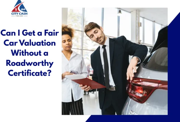 Car valuation expert inspecting a vehicle for a fair quote without a roadworthy certificate in Melbourne.