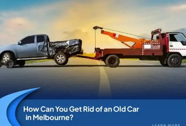Tow truck removing an old damaged car in Melbourne